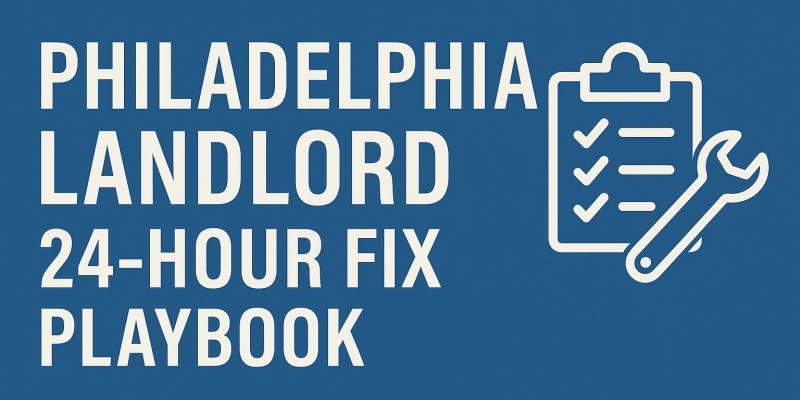 Philadelphia Landlords 24 hrs fix playbook